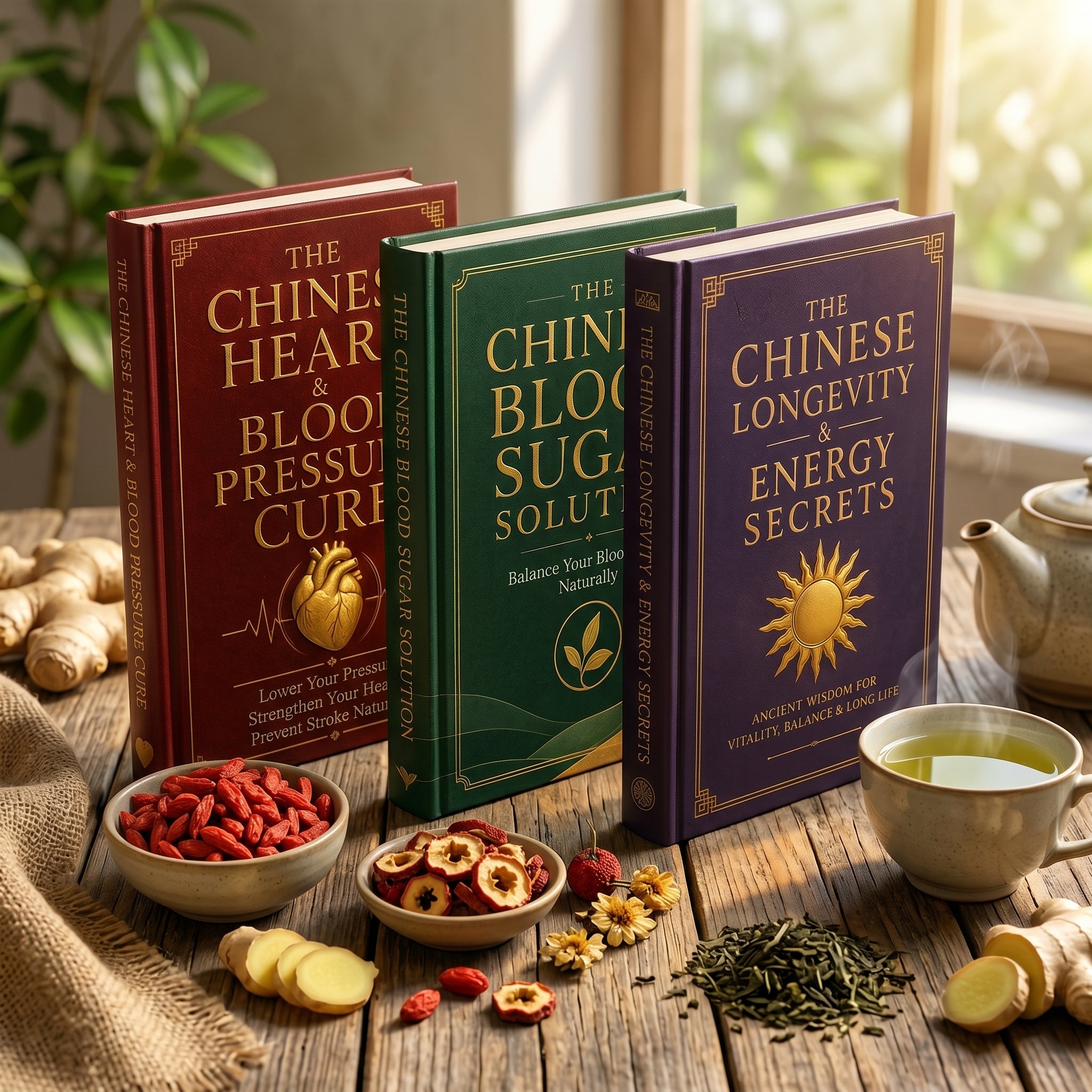 The Complete Chinese Healing Collection Heart · Blood Sugar · Longevity — All 3 Books