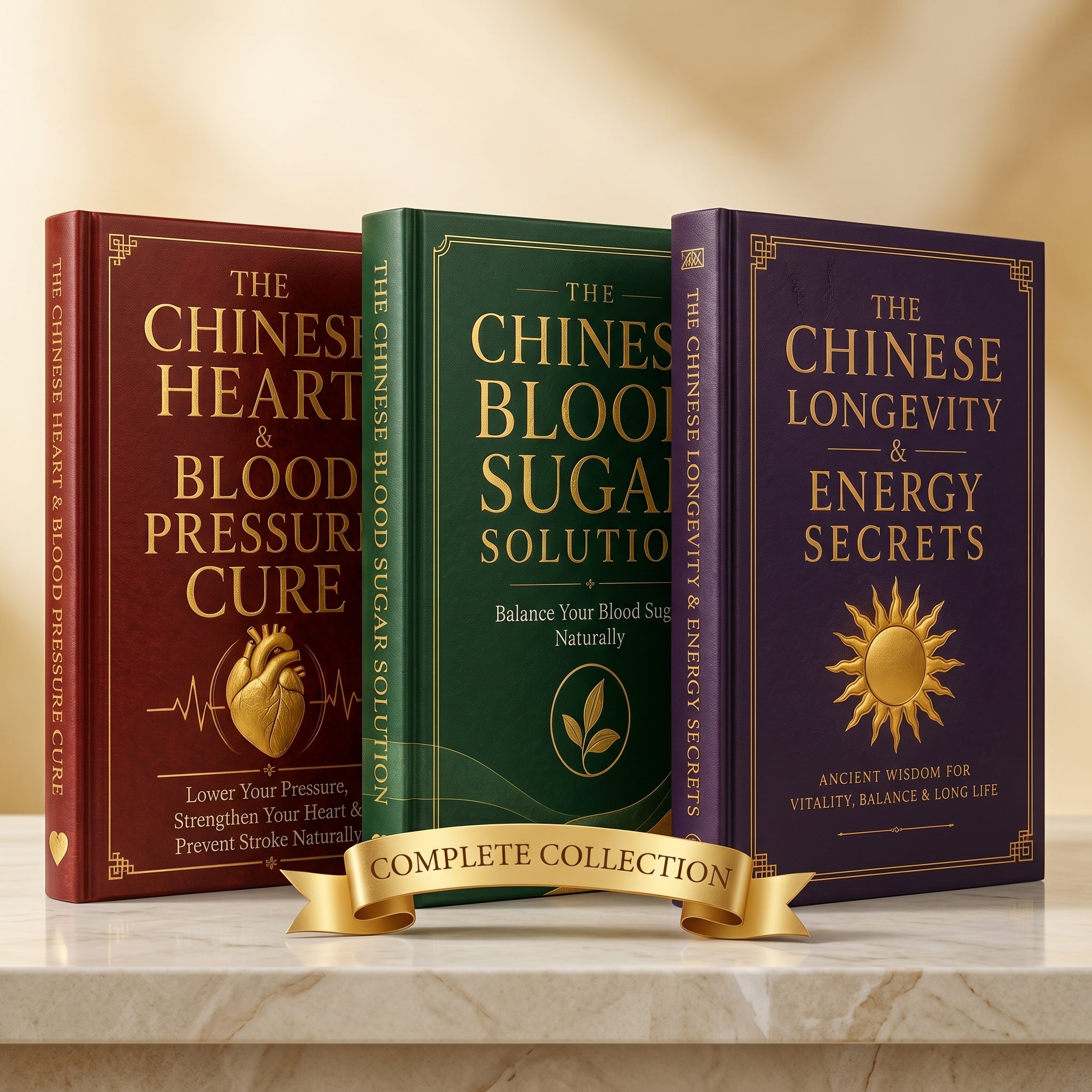 The Complete Chinese Healing Collection Heart · Blood Sugar · Longevity — All 3 Books