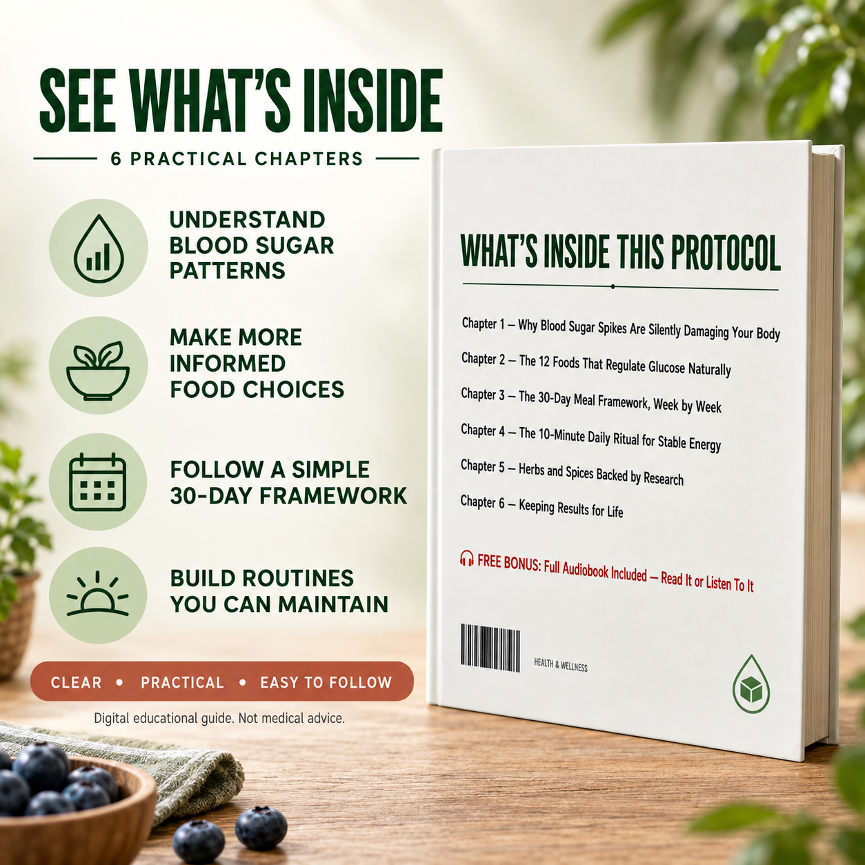 Stabilize Your Blood Sugar in 30 Days + Tracker & Audiobook