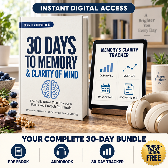 Memory & Clarity: A 30-Day Wellness Guide — eBook, Audiobook & Tracker