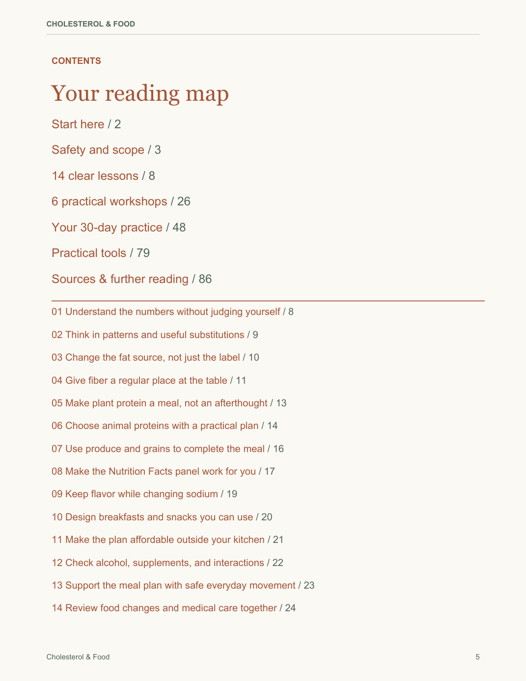 Cholesterol & Food — sample PDF page 5