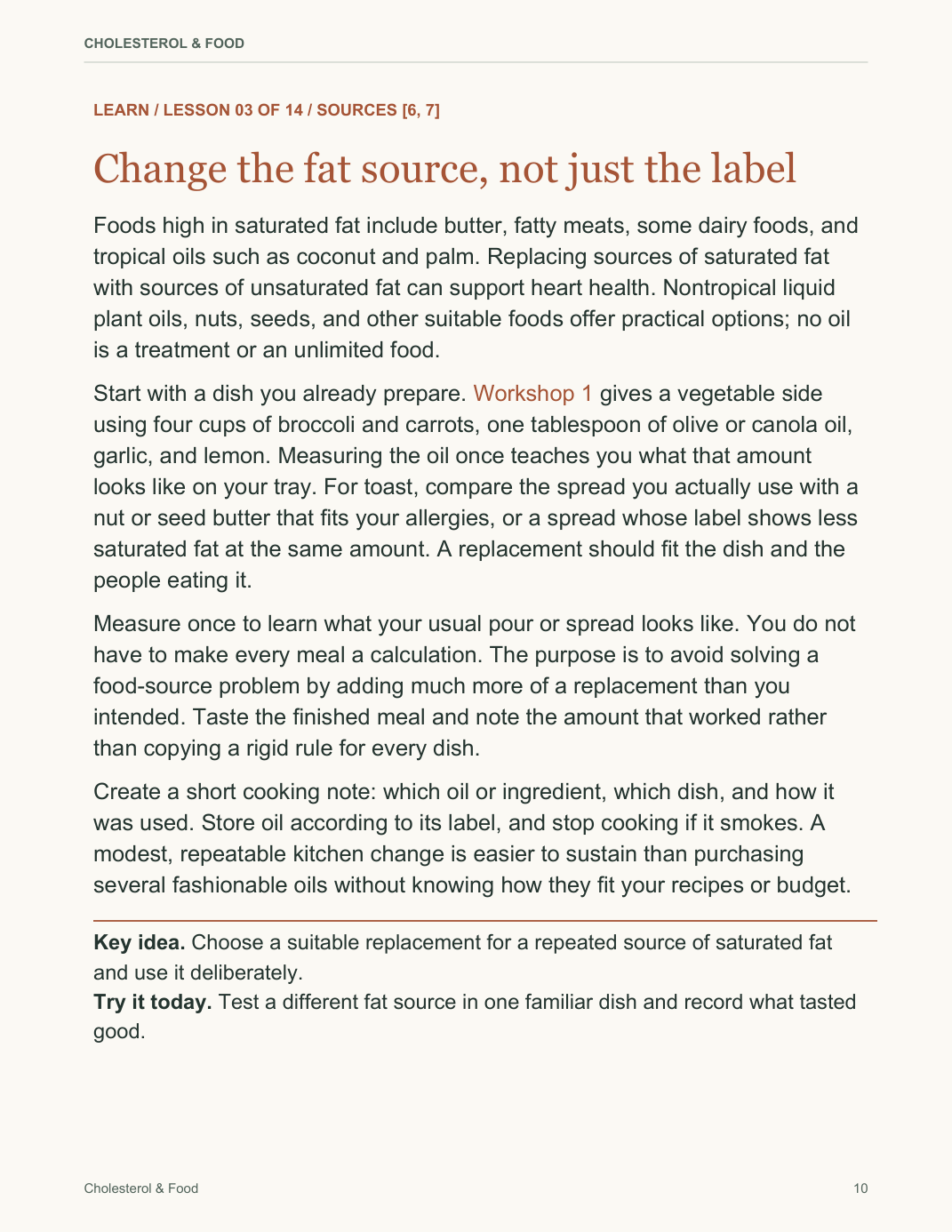 Cholesterol & Food — sample PDF page 10
