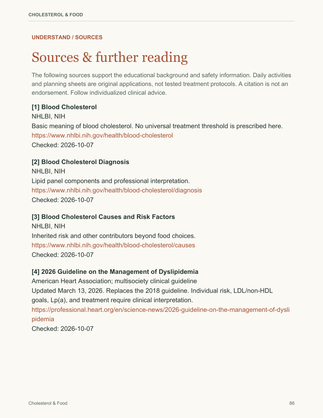 Cholesterol & Food — sample PDF page 86