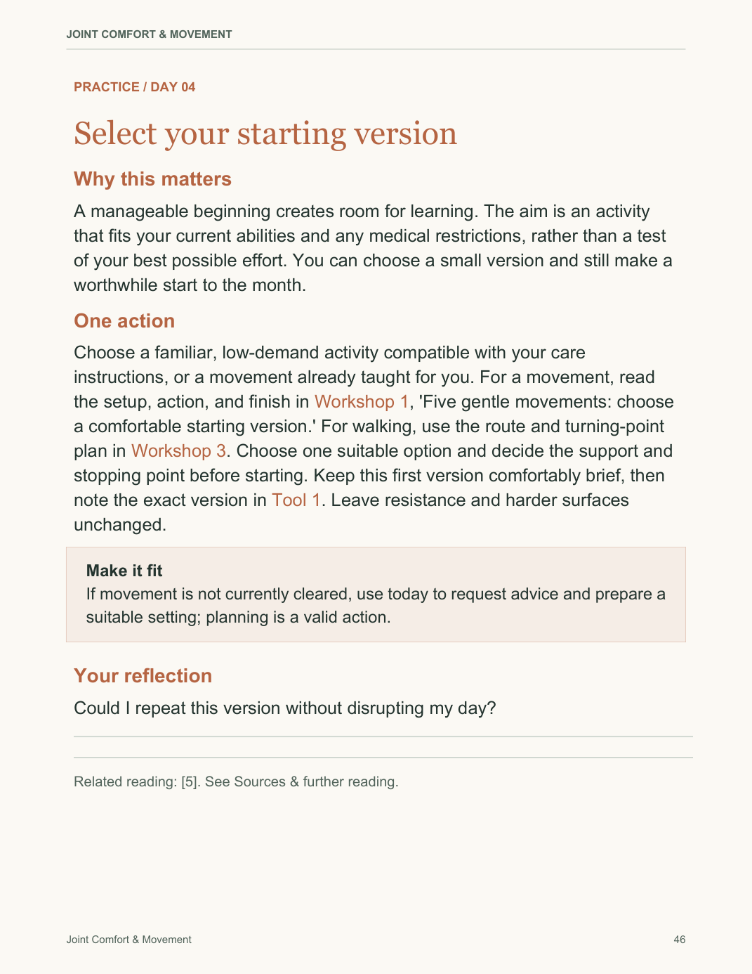 Joint Comfort & Movement actual PDF page preview 3